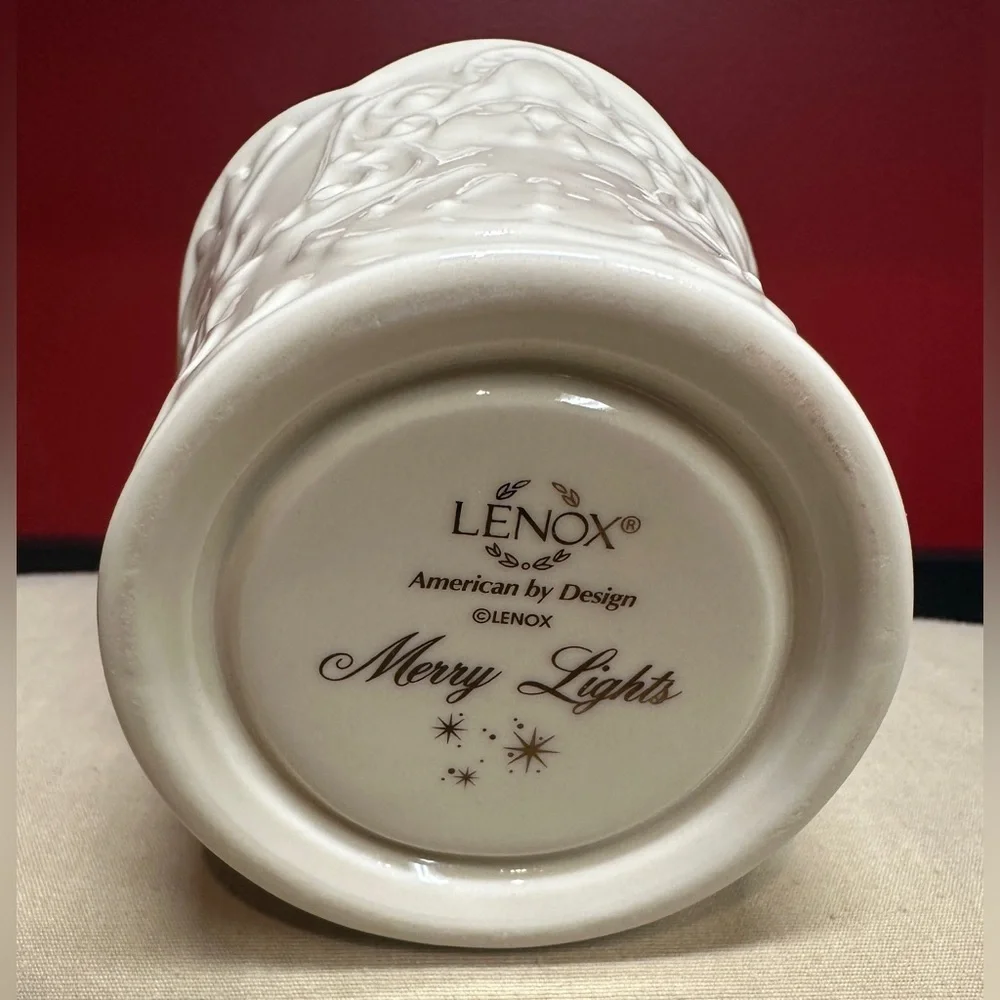 Lenox American by Design Merry Lights Porcelain Angel Votive with Gold Accents